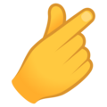 Hand With Index Finger And Thumb Crossed Emoji Joypixels
