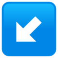 Down Left Arrow Emoji Joypixels