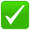 Check Mark Button Emoji Joypixels