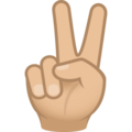 Victory Hand Emoji Joypixels