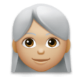 Woman White Hair Emoji Lg