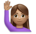 Woman Raising Hand Emoji Lg