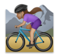 Woman Mountain Biking Emoji Lg