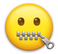 Zipper Mouth Face Emoji Lg