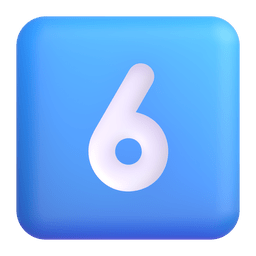Keycap Digit Six Emoji Microsoft-teams