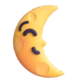 Last Quarter Moon Face Emoji Microsoft-teams