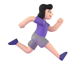 Woman Running Facing Right Emoji Microsoft-teams