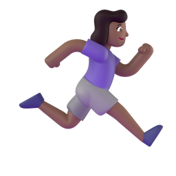 Woman Running Facing Right Emoji Microsoft-teams