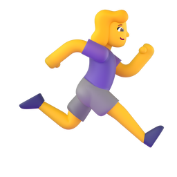 Woman Running Facing Right Emoji Microsoft-teams