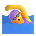 Woman Swimming Emoji Microsoft-teams