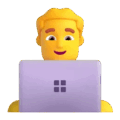 Man Technologist Emoji Microsoft-teams