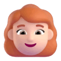 Woman Red Hair Emoji Microsoft-teams