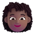 Woman Curly Hair Emoji Microsoft-teams