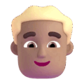 Man Blond Hair Emoji Microsoft-teams