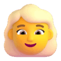 Woman Blond Hair Emoji Microsoft-teams