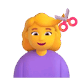 Woman Getting Haircut Emoji Microsoft-teams