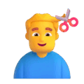 Man Getting Haircut Emoji Microsoft-teams