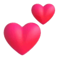 Two Hearts Emoji Microsoft-teams