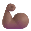 Flexed Biceps Emoji Microsoft-teams