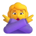 Woman Gesturing No Emoji Microsoft-teams