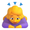 Woman Bowing Emoji Microsoft-teams