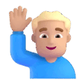 Man Raising Hand Emoji Microsoft-teams