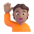 Person Raising Hand Emoji Microsoft-teams