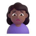 Woman Frowning Emoji Microsoft-teams