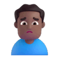 Man Frowning Emoji Microsoft-teams