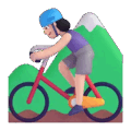 Woman Mountain Biking Emoji Microsoft-teams
