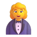 Woman In Tuxedo Emoji Microsoft-teams