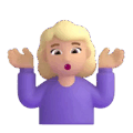 Woman Shrugging Emoji Microsoft-teams
