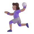 Woman Playing Handball Emoji Microsoft-teams