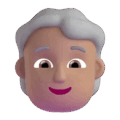 Person White Hair Emoji Microsoft-teams