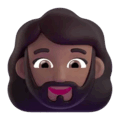 Woman Beard Emoji Microsoft-teams