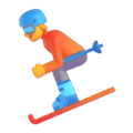 Skier Emoji Microsoft-teams