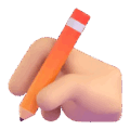 Writing Hand Emoji Microsoft-teams
