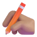 Writing Hand Emoji Microsoft-teams