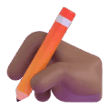 Writing Hand Emoji Microsoft-teams