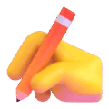 Writing Hand Emoji Microsoft-teams