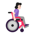 Woman In Manual Wheelchair Facing Right Emoji Windows