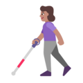 Woman With White Cane Emoji Windows