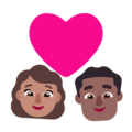 Couple With Heart Woman Man Emoji Windows