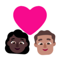 Couple With Heart Woman Man Emoji Windows