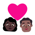 Couple With Heart Woman Man Emoji Windows
