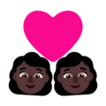 Couple With Heart Woman Woman Emoji Windows