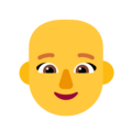 Woman Bald Emoji Windows