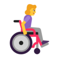 Woman In Manual Wheelchair Facing Right Emoji Windows