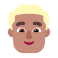 Man Blond Hair Emoji Windows
