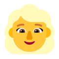Woman Blond Hair Emoji Windows